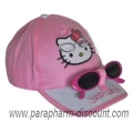 CASQUETTE + LUNETTES HELLO KITTY - ROSE-12.54 -9.53 