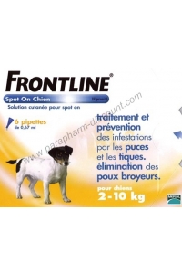 Biocanina - FRONTLINE - Spot-on Chien - pour chien de 2 / 10 kg. 6 pipettes