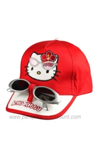 CASQUETTE + LUNETTES HELLO KITTY - ROUGE